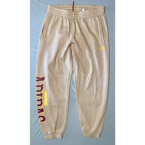 Adidas Pull On Jogger Style Varsity Athletic Sweat Pants. Beige, Men's L. EUC!